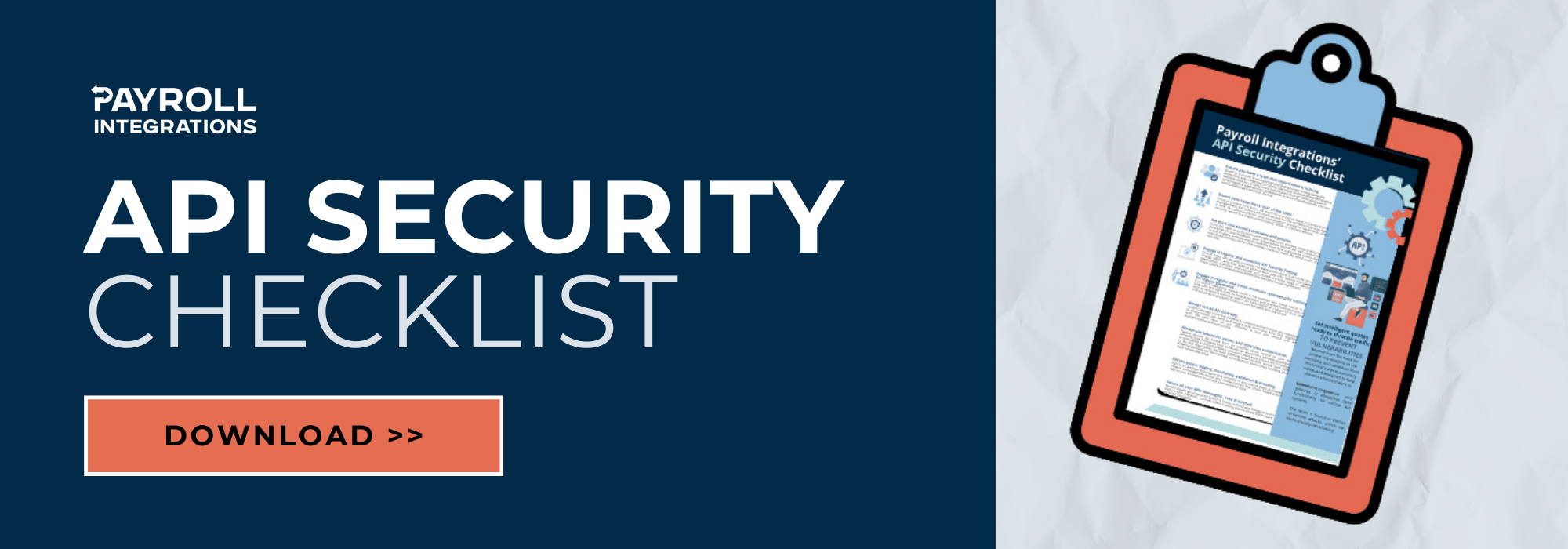 API security checklist download banner