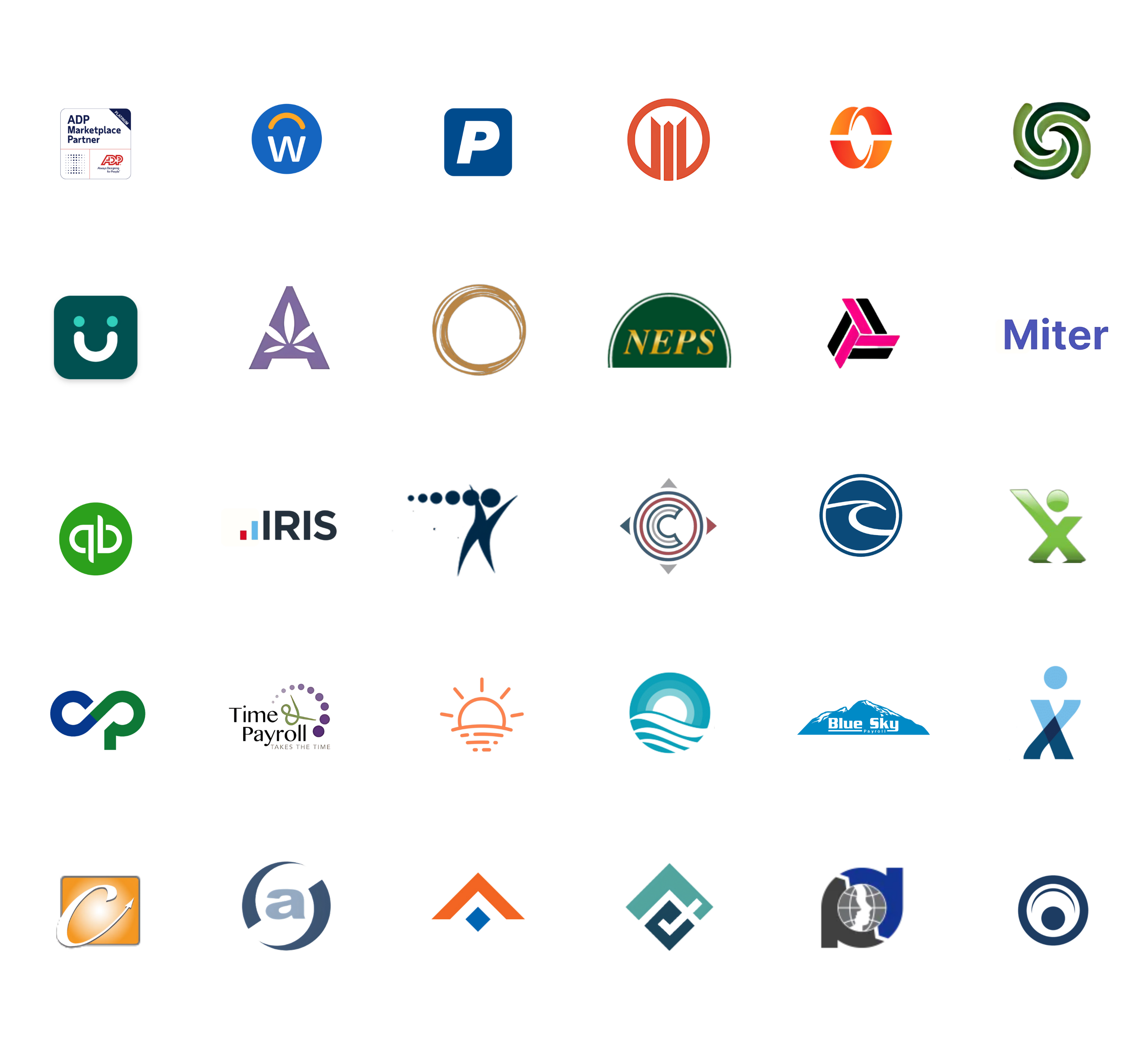 payroll logos collage